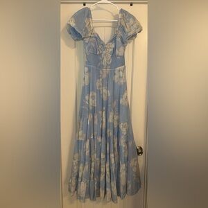 FREE PEOPLE
SUNDRENCHED SHORT-SLEEVE MAXI DRESS